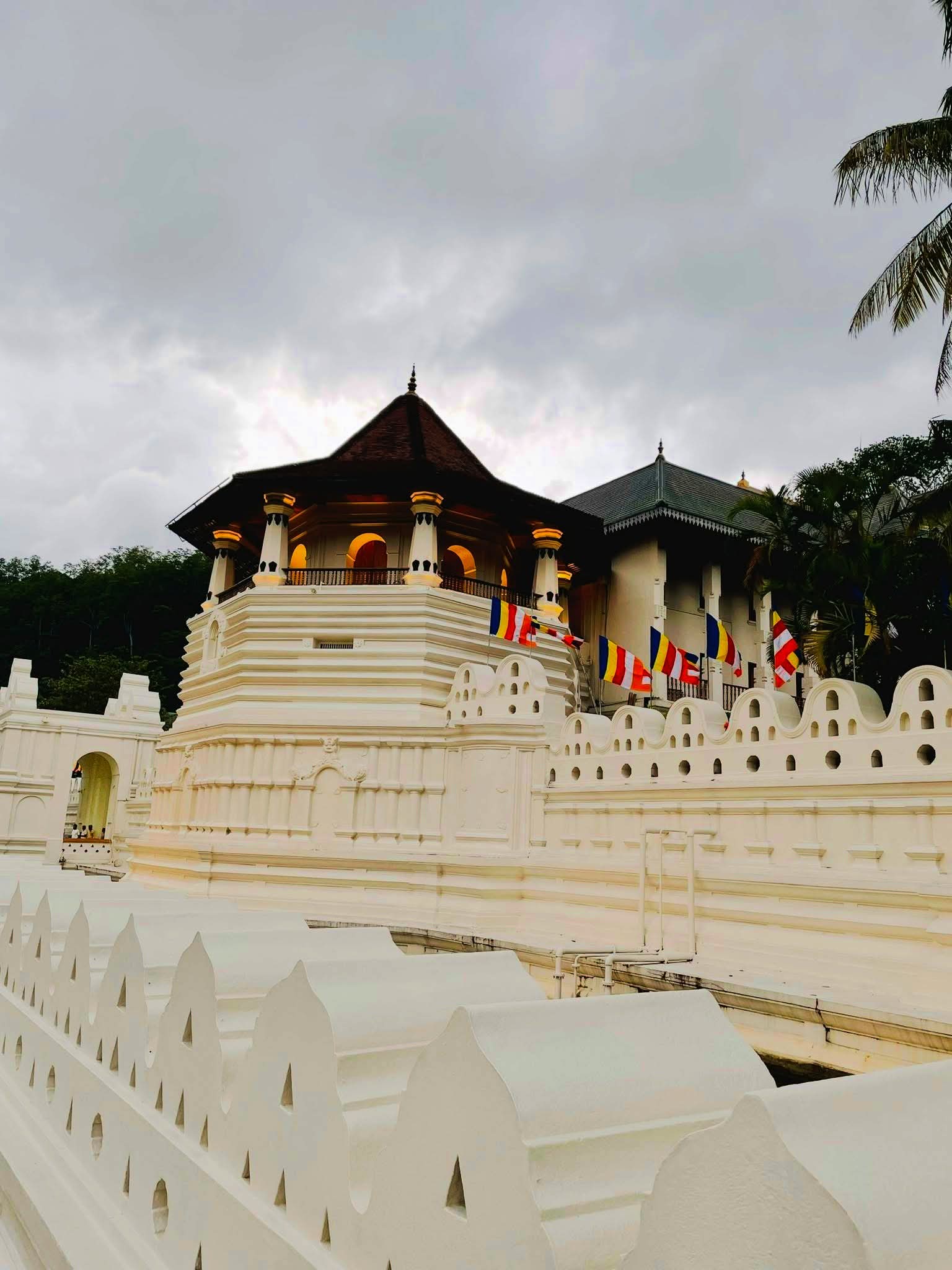 Scenic view of Kandy city and lake in Sri Lanka